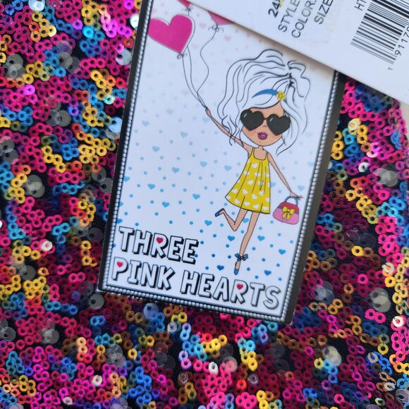 Sequin Multicolor Party Dress Blingy Shiny Glam Disco 70's 80's Evening Girls XL - Picture 10 of 10